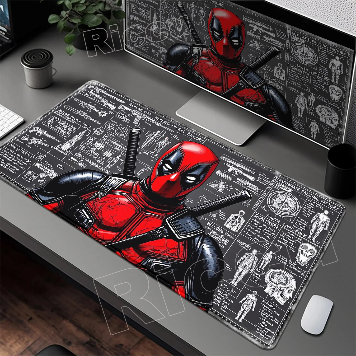

E-sport Deadpool Anime Mouse Pad Office PC Gamer Cabinet Mouse Mat Laptop Gaming Keyboard Mousepad Extended Desk Mat Cool Carpet