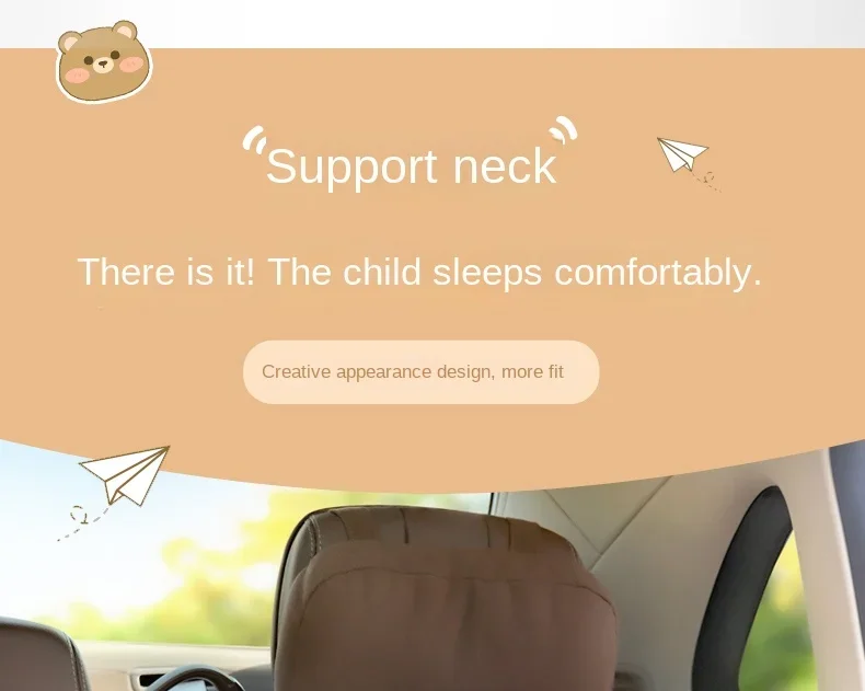 Cinturón de seguridad de coche para niños, antirestricción, cuello, abrazo de bebé, almohada, artefacto para dormir en el coche, almohadillas traseras para los hombros