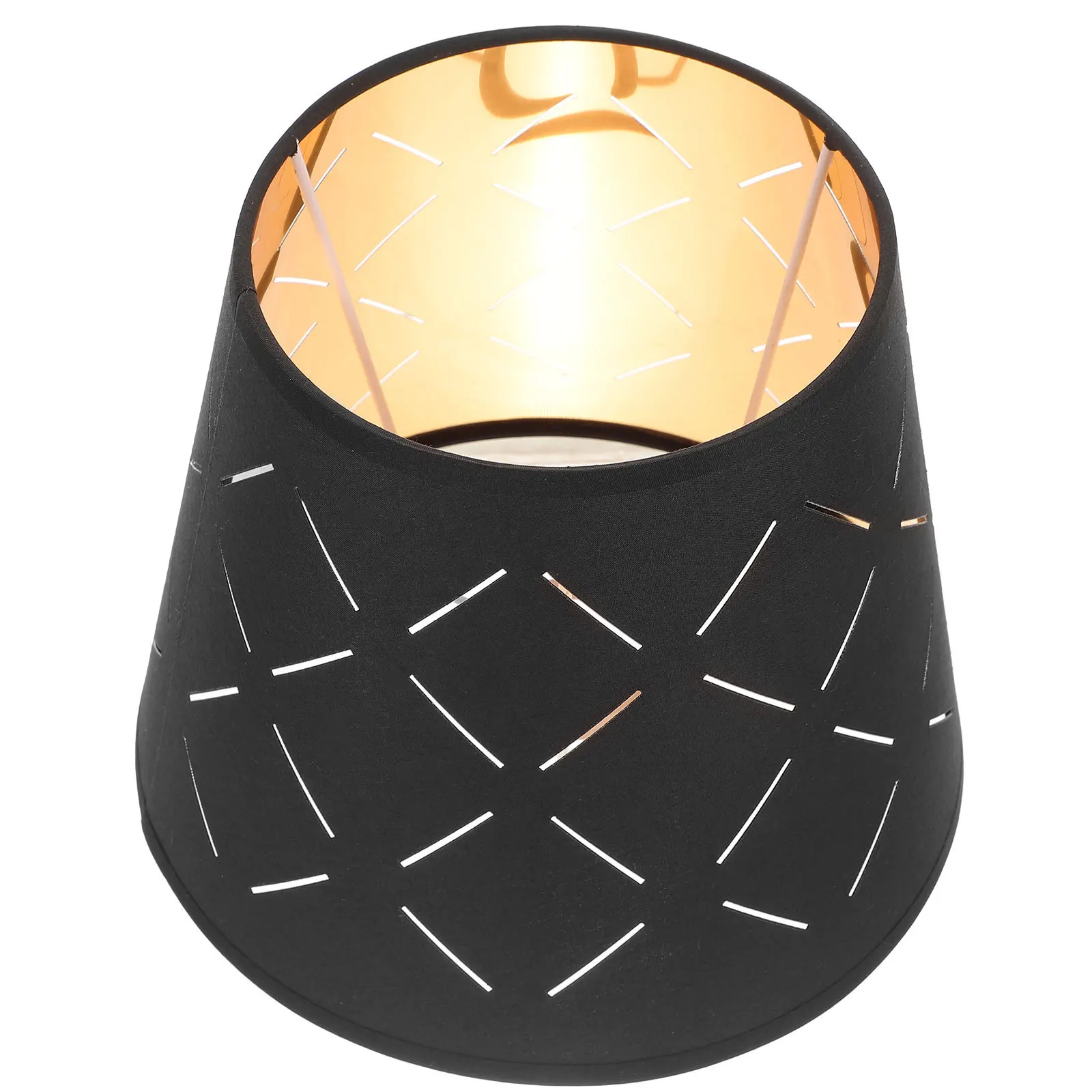 

Сменный абажур премиум-класса, черный внешний золотой интерьер для настольных напольных настольных ламп, гладкий, легкий вес