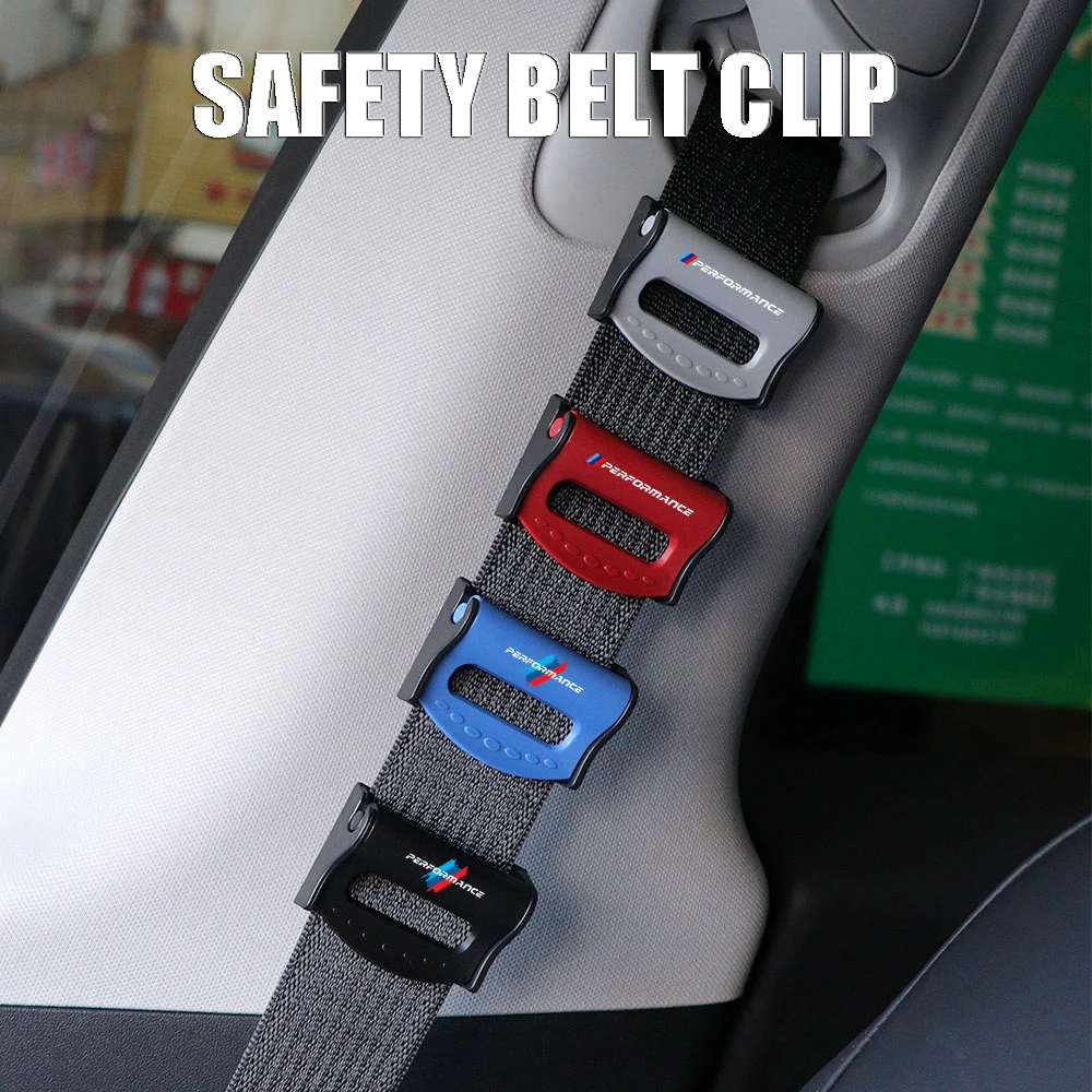 ABS Strong Adjustable Car Safety Belt Clips Slip-Resistant Seat Belt Buckle Fixing Clip For BMW M Performance E53 E60 E71 E87 X5