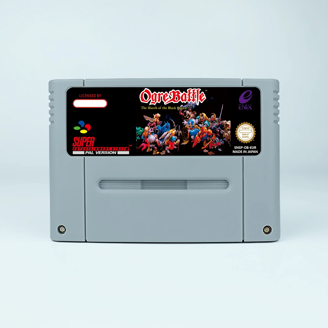 بطاقة لعبة Ogre bttle RPG لـ SNES ، EUR PAL ، USA NTSC ، وحدات تحكم في الألعاب 16 بت مع صندوق البيع بالتجزئة ، خرطوشة ألعاب الفيديو