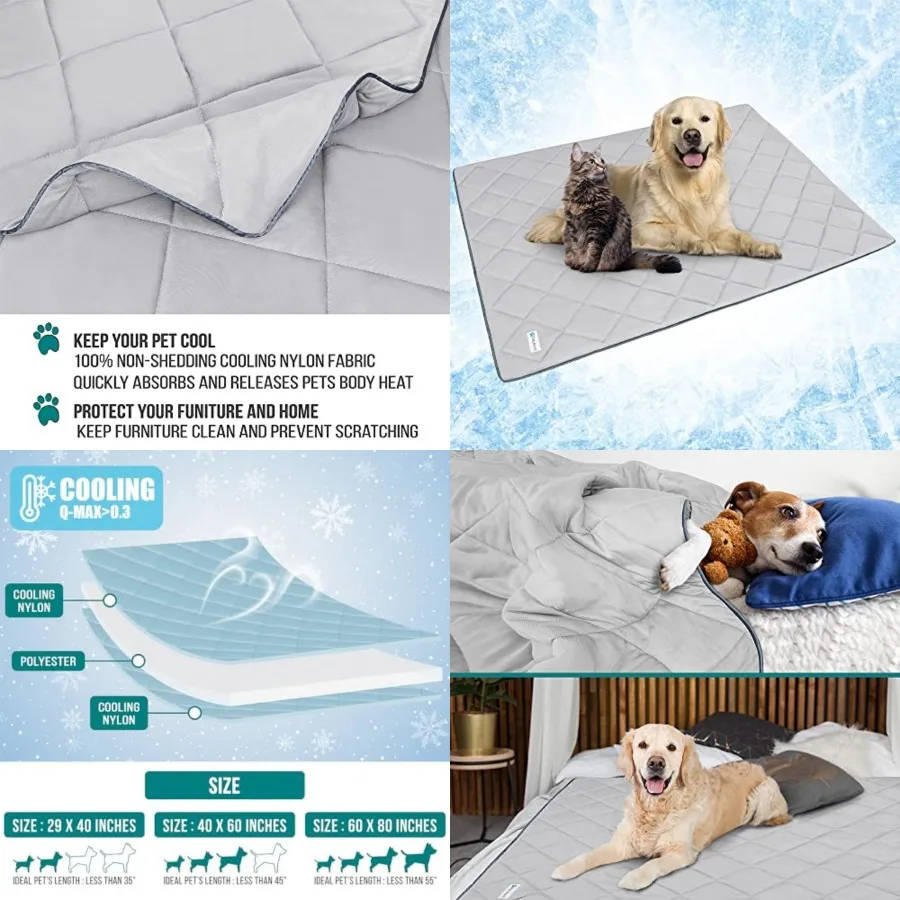 

Premium Cooling Dog Blanket Lightweight Fluffy Pet Throw Blanket Bed Cover for Dogs, Cat, Puppies Pet Blanket Furniture Protect
