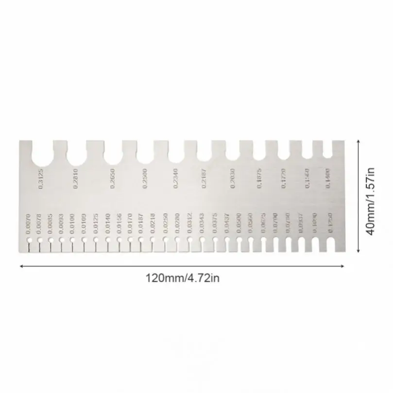 Metal Sheet Thickness Gauge 0 to 36 Range Welding Gage Soldering Inspection Tools Stainless Steel Weld Ruler Wire Gauge