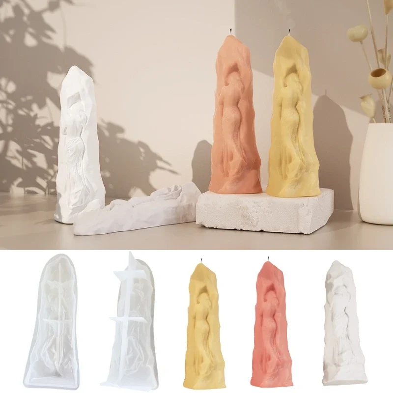 Mother Sculpture Statue Candle Silicone Mold DIY Gypsum Figure Aromatherapy Candle Decoration Silicone Resin Mold