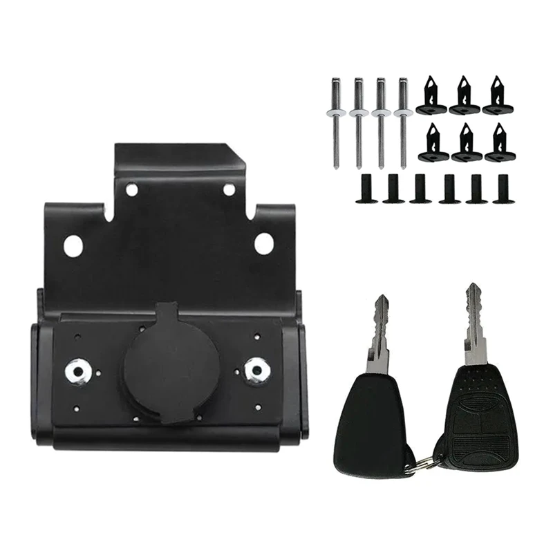 New Hood Catch Lock Latch Buckle Kit Black Metal Automotive Supplies For Jeep Wrangler JK Unlimited 2 Door 4 Door 2007-2016