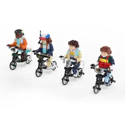 4 in 1 Doll's Bicycle Building Block Set For Strangered Things Bike Weird Tales Idea Bricks Toy Kids Birthday XMAS Adults Gift