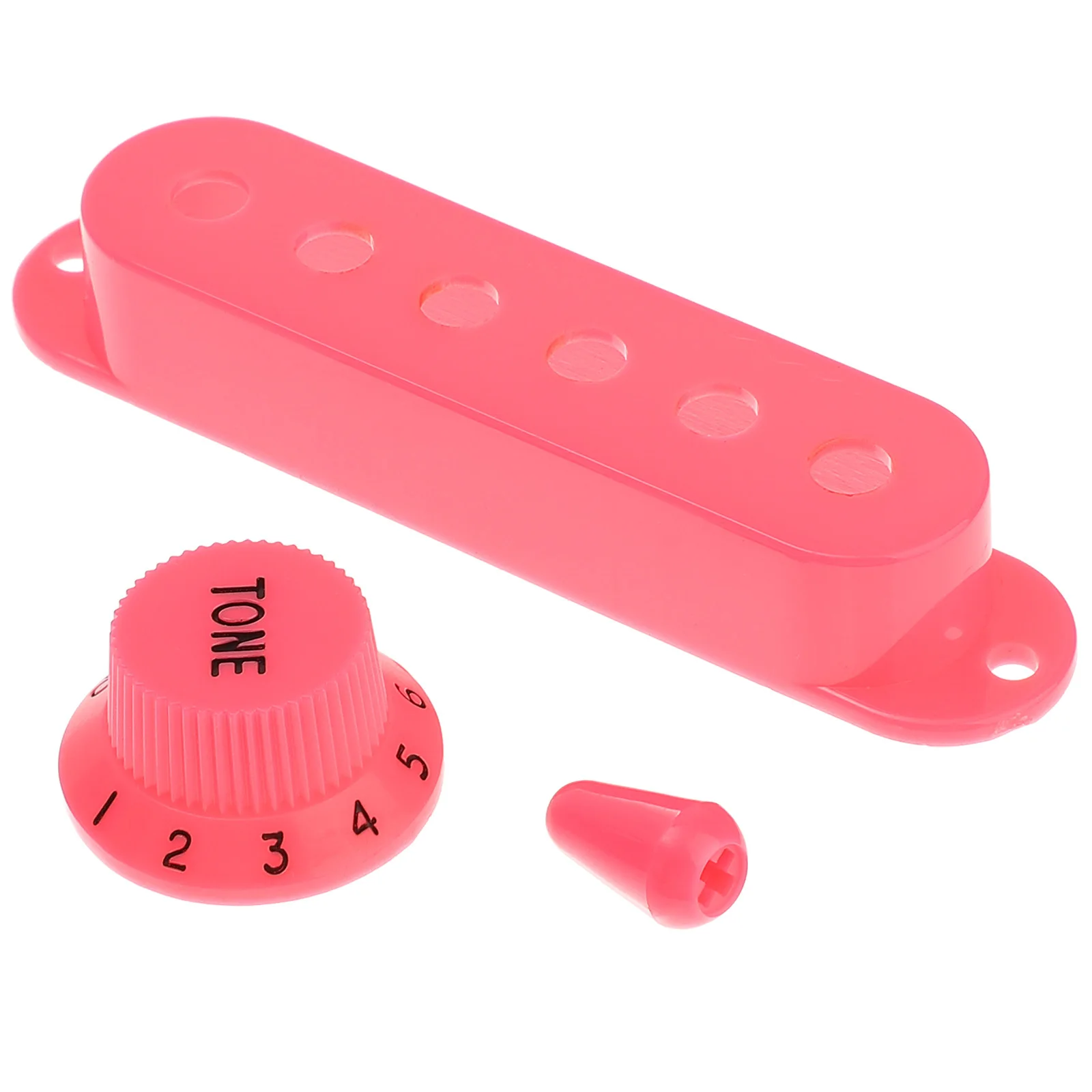 

Dark Pink Plastic Pickup Covers for Electric Guitar Replacement Volume Tone Knob Tip Set Guitar Accessories Kit