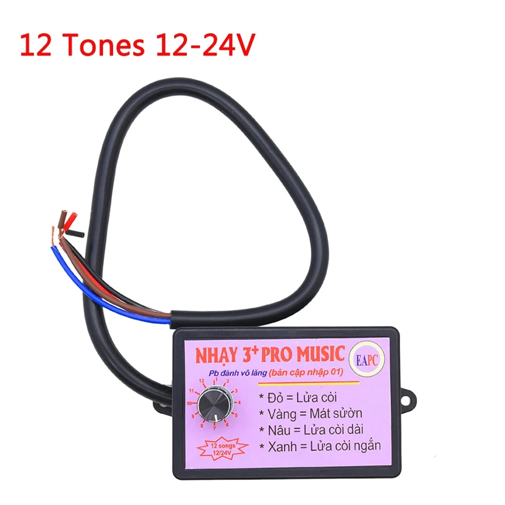 

12-24V Car Horn Controller 3/12 Sound Car Horn Sound Effect Controller Car Truck Air Horn Controller for Car Truck Marine Boat