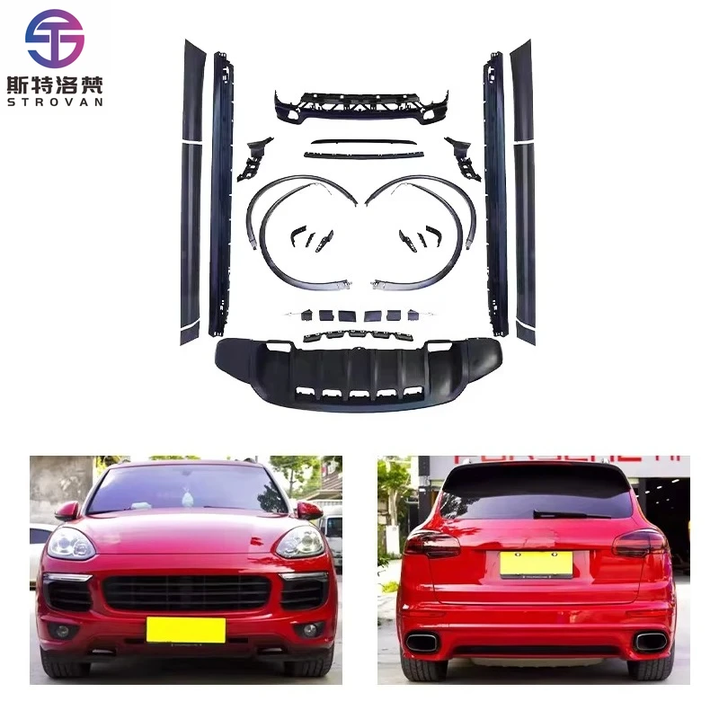 

STLF CLRAK Car Modification Upgrade GTS Front and Rear Lip Side Skirts Body Kit Suitable for 2015-2017 Cayenne