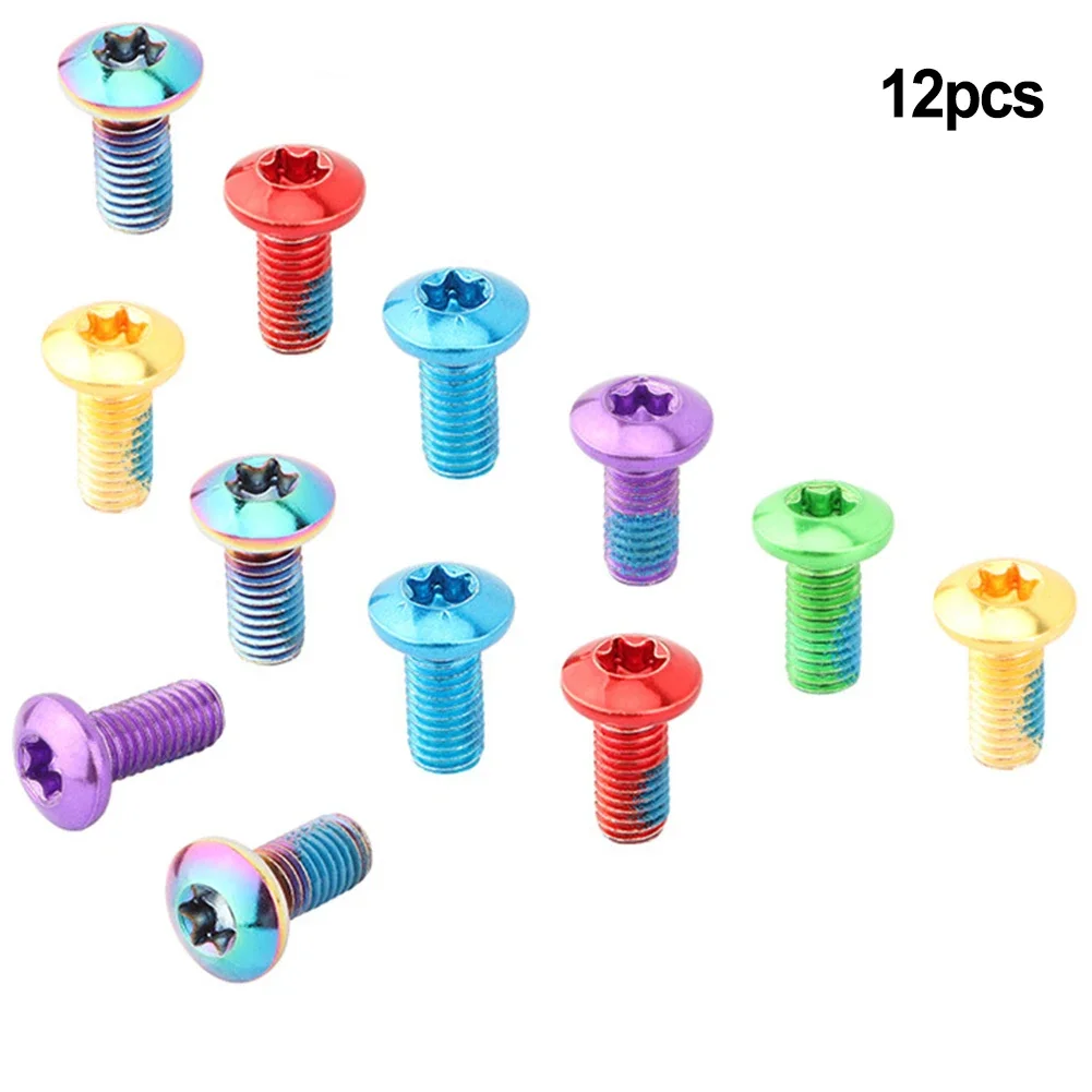 

Securely Tightened Blue Vibration resistant Mountain Bike Screw Crank Clamp Fixing T25 Disc Brake Screw 12 pcs