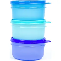 3 pcs of Storage Containers, Tupperware Healthy Practical Practical Plastic Solid Lid, Each 250 ml