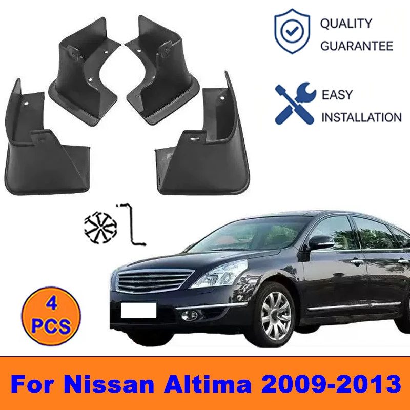 

4Pcs Mud Flaps For Nissan Altima 2009-2013 - Splash Guards Front&Rear Wheel Fender Mudguards Car Exterior Protection Accessories