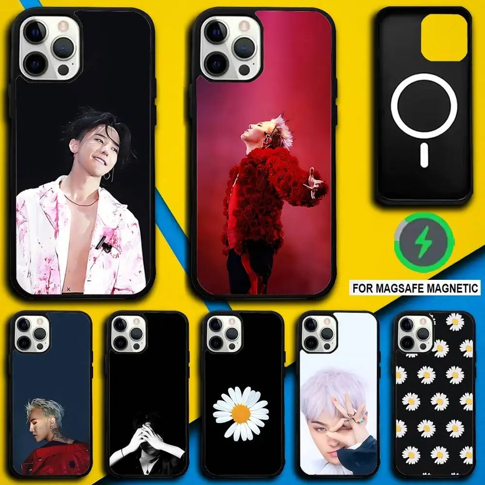 

Чехол для телефона Singer GD G-Dragon для iPhone 16,15,14,13,12,11, Pro, Max, Plus, Mini, SE4, E с магнитной беспроводной зарядкой Magsafe