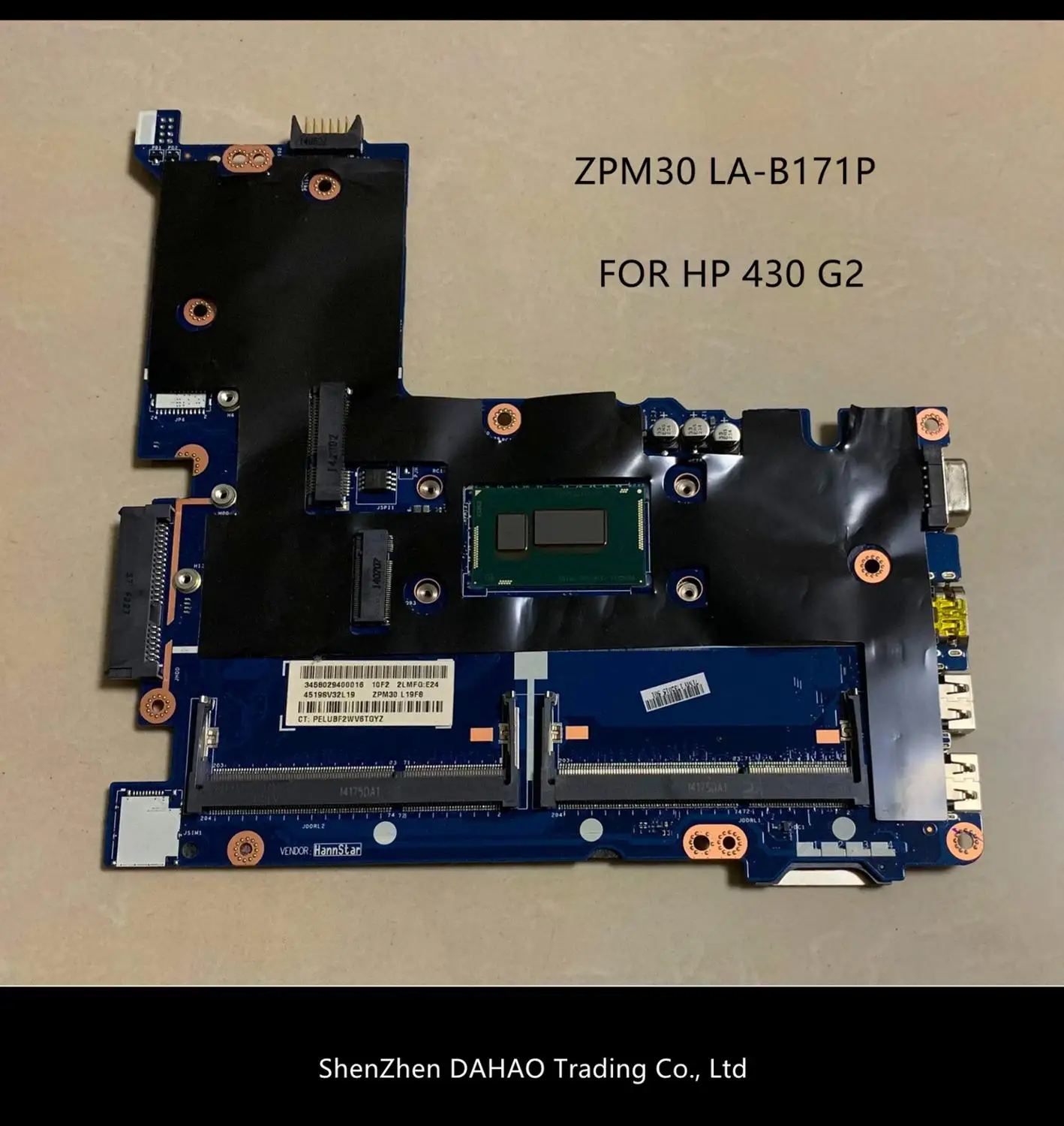 

768215-501 768215-601 768215-001 for HP ProBook 430 g2 motherboard i3-4030U 768215-501 ZPM30 LA-B171P 100% fully tested