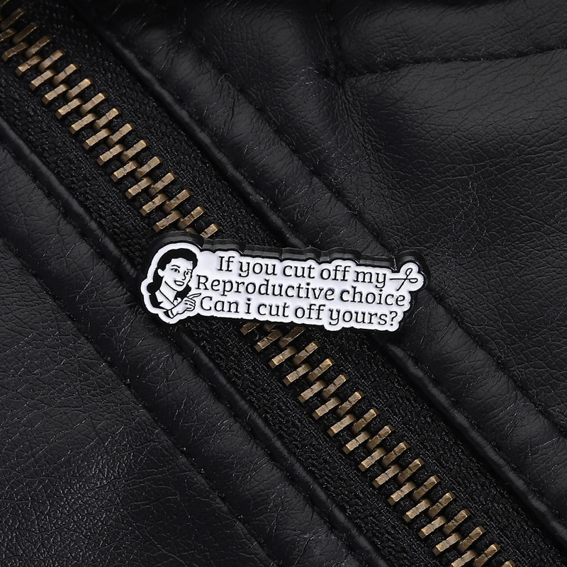 Pin de derechos para mujer, estilo de protesta Vintage, cita de elección reproductiva para seguidores del feminismo, mochila, chaqueta, regalo llamativo