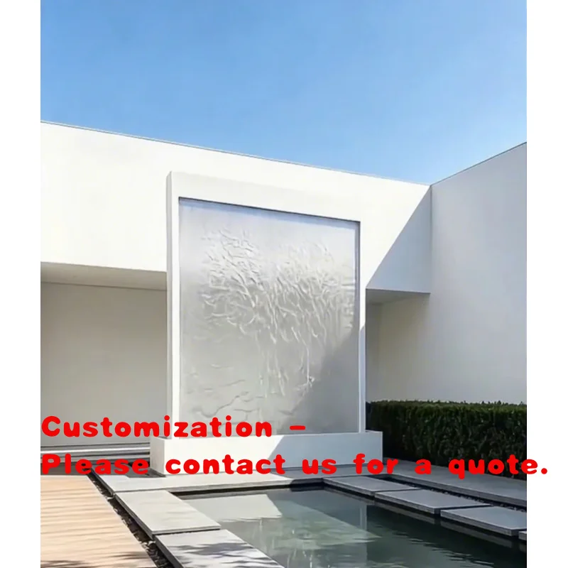 custom.Custom Freestanding Stainless Steel Curtain Mesh LED Waterfall Feature Commercial & Architectural Decoration