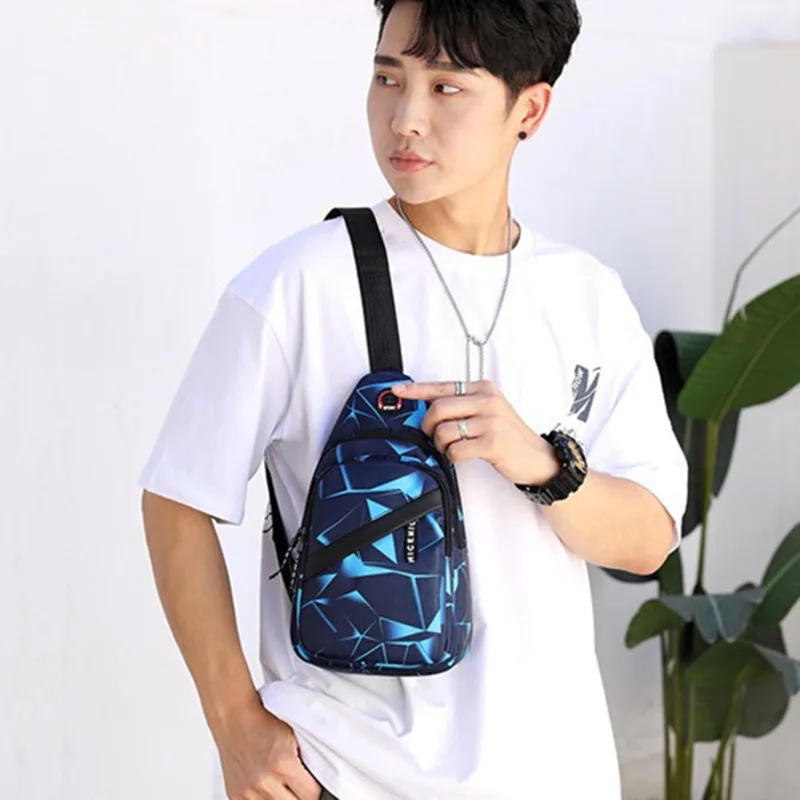 Bolsa de peito estilo coreano masculina, esporte casual, impermeável, ombro, tiracolo, masculina, nova moda, 2022