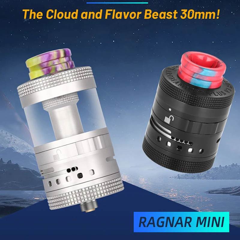 Aromamiseur Steam Crave Plus V3 RDTA, réservoir 30mm de diamètre 3ml/12ml, flux d'air inférieur latéral réglable, atomiseur Vape à filetage 510