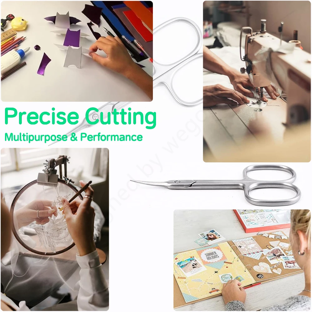 Coupe-ongles en acier inoxydable pour manucure et pédicure, ciseaux à ongles professionnels incurvés extra fins