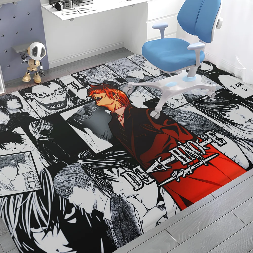 Anime Death Note Bathroom Mat Non-Slip Laundry Room Mat Laundry Decor Balcony Child Living Room Toilet Rug