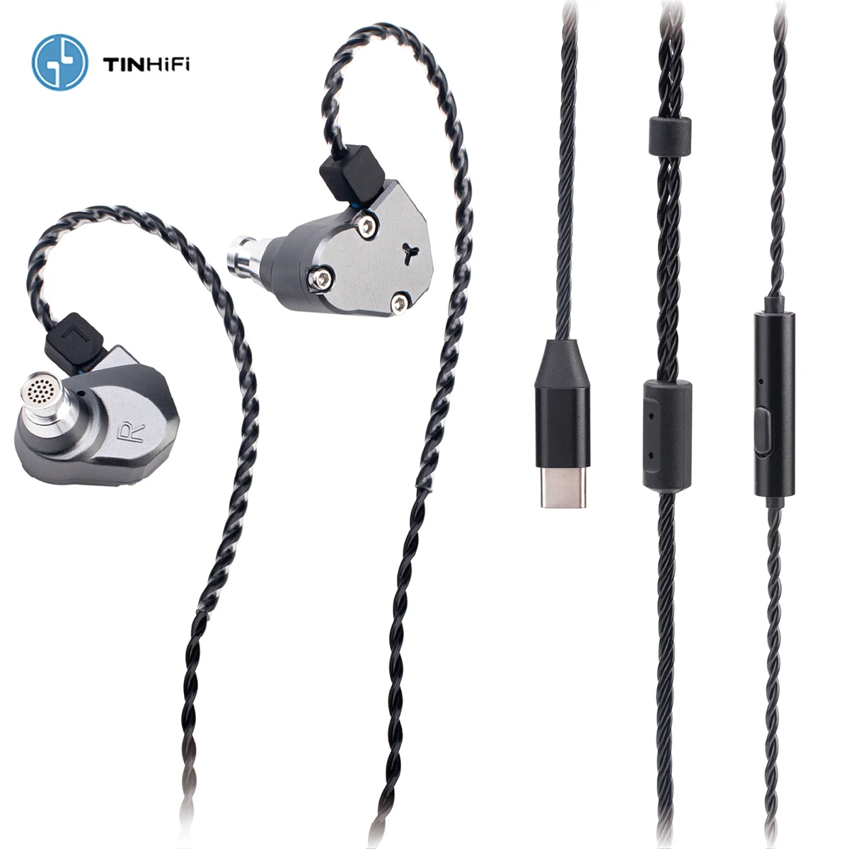 

TINHIFI C2 2025 Earbud 10MM PU+LCP Diaphragm Driver Detachable 0.78mm 2Pin 3.5mm/Type-C Plug with Microphone Sport Game IEM