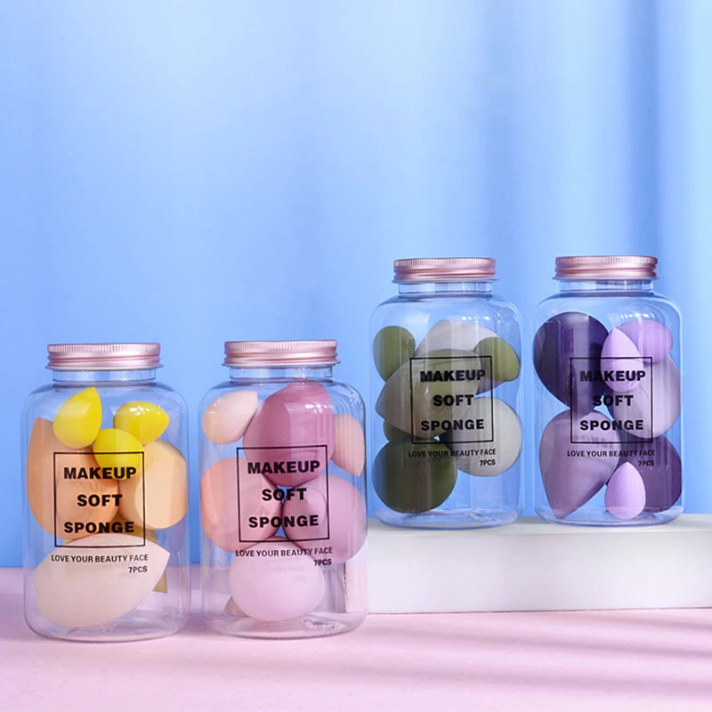 Ensemble d'éponges de maquillage, 7 pièces/ensemble, bouffantes de poudre cosmétique pour fond de teint, crème, correcteur, outils de maquillage