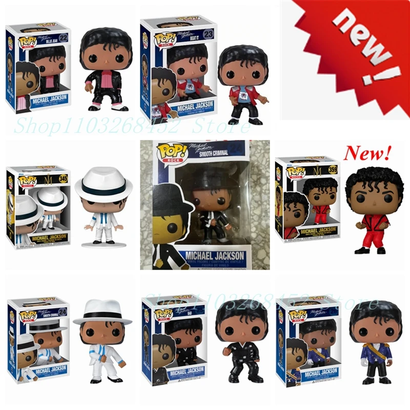 Funko POP BILLIE JEAN 22 beat it 23 SMOOTH CRIMINAL 24 BAD 25 MICHAEL JACKSON 26 345 352 359 Action Figure Collection Model Toys