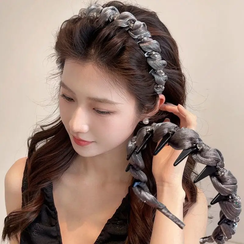 

Fashion Mesh Fairy Pleated Bubble Headband Gentle Temperament Light Luxury Toothed Hair Band Hair Accessories For Women