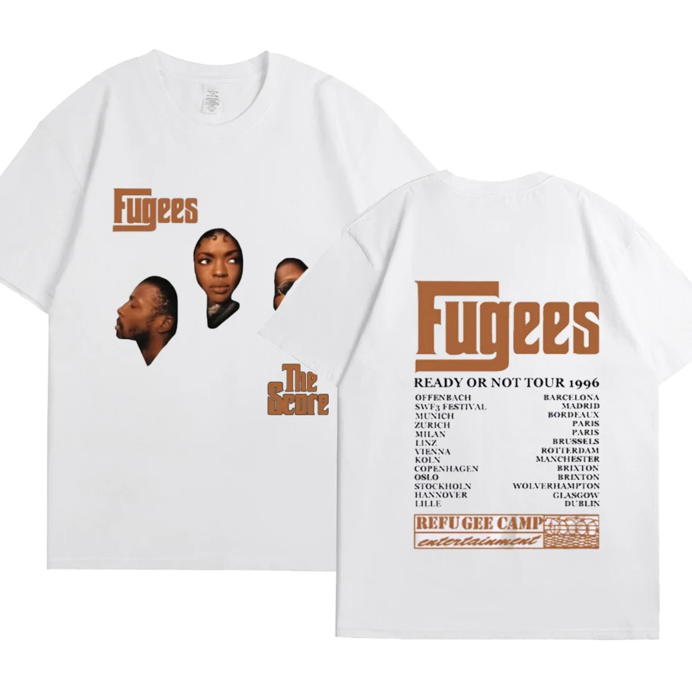 Fugees Refugees Lauryn Hill Print T-shirts Summer 100% Cotton