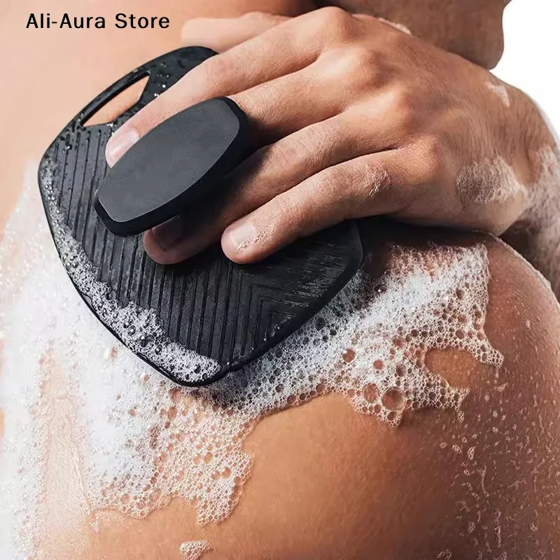 1Pcs Back Cleaning Brush Exfoliating Body Scrub Brush With Hook Hole Silicone Brush