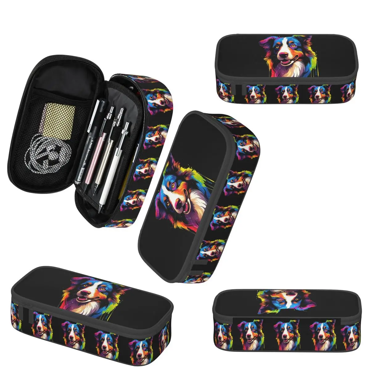 مقلمة بوردر كولي للأولاد والبنات، صندوق هدايا، حقيبة أقلام رصاص، لوازم القرطاسية، حقيبة حامل القلم