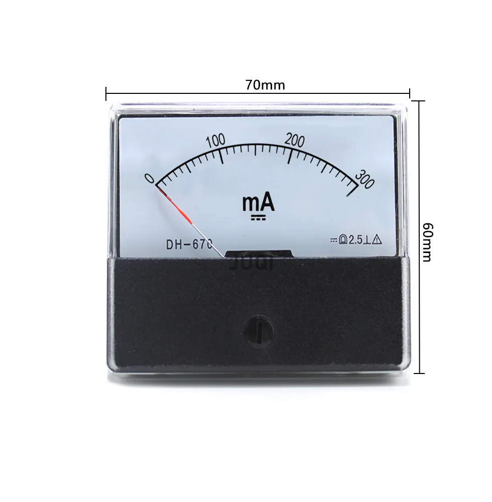 DH-670 mA DC Pointer type milliammeter 1mA 10mA 20mA  30mA 50mA 100mA 200mA 300mA 500mA Analog Mechanics Plate table Ammeter