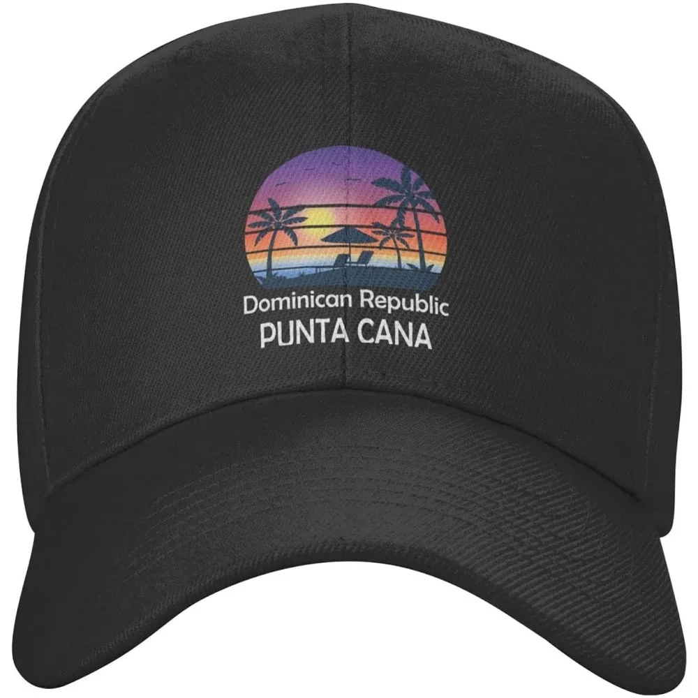 

Peaked Cap Unisex Trucker Dad Hat Adjustable Casual Sports Sun Hat Black
