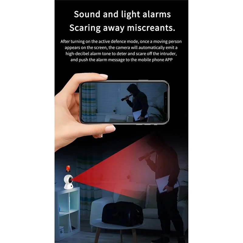 AED6-K11 Security Cameras Wireless Motion Detection Night Vision Real-Time App Alarm Wifi 1080P HD Camera For Home Office