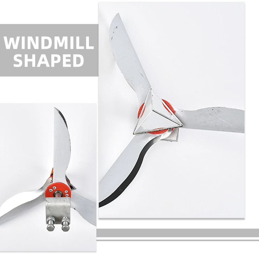 

Stainless Steel Bird Repeller Windmill Durable -Resistant Light Weight Wind-Powered Garden Farm Fishpond Transmission