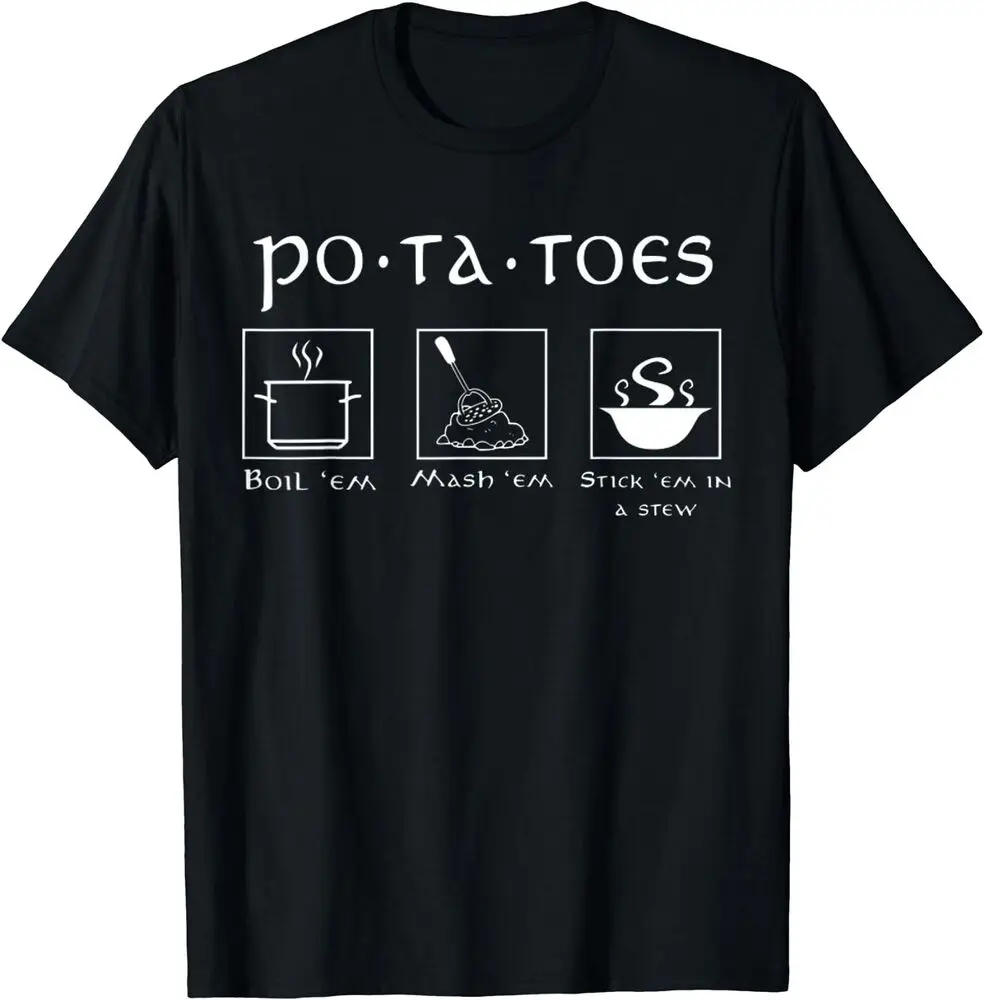 Taters Po-ta-toes Shirt Potato Tater T-Shirt  Tees High Quality 100%Cotton Short Sleeve