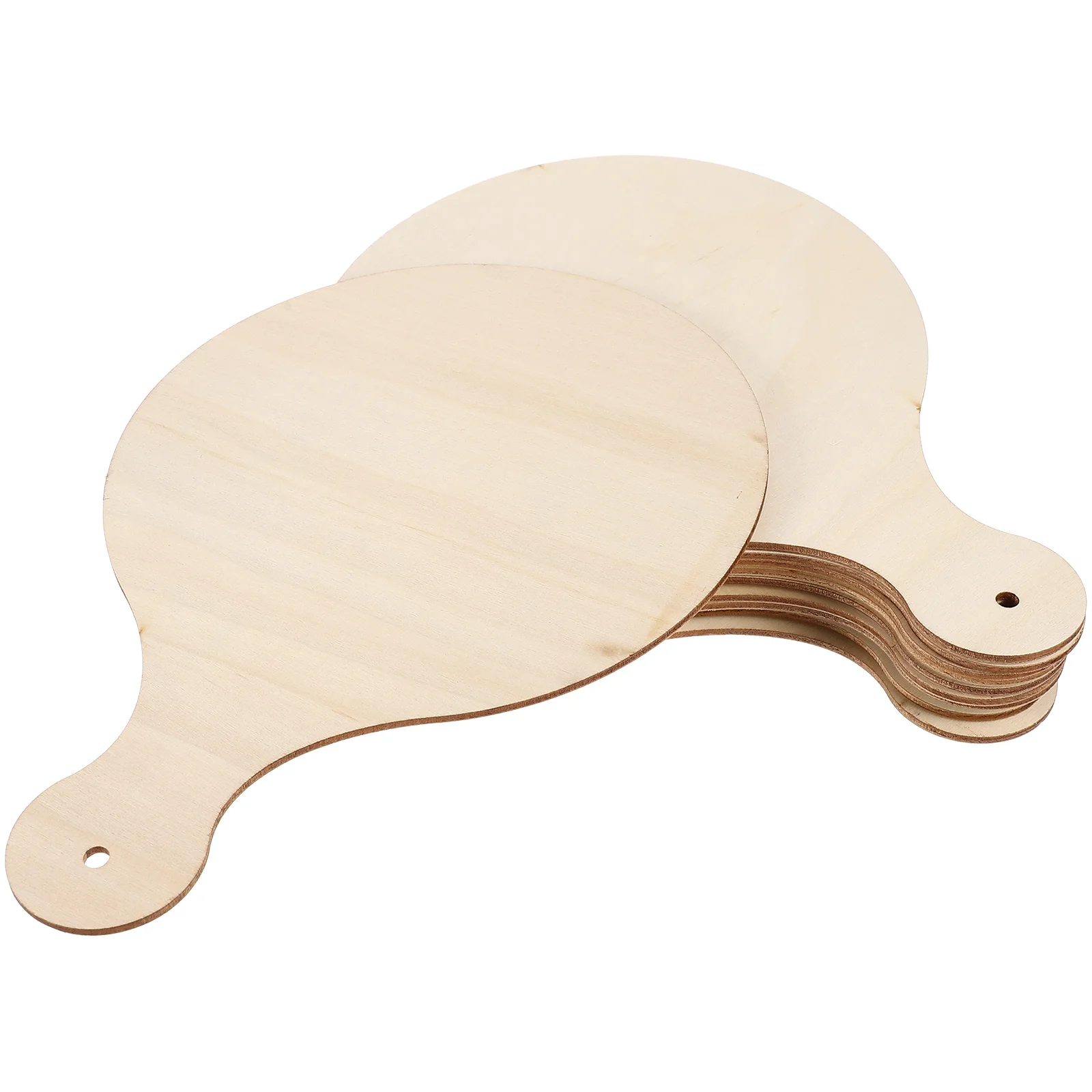 10 Pcs Chopping Board Round Wooden Decorative Tray Fruit DIY Cutting Boards Kitchen Serving Mini Child