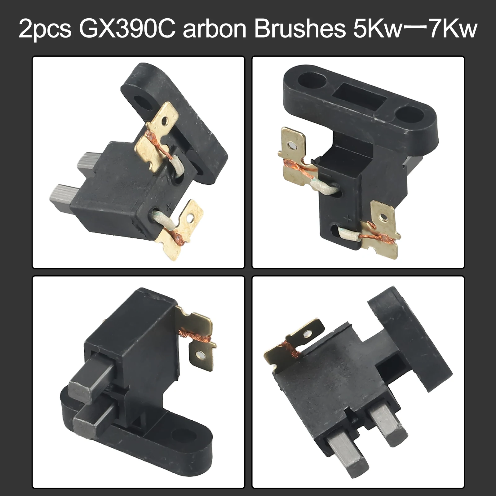 Generator Carbon Brush Accessories Brush 2pcs 5-8KW Carbon Copper Equipment GX390 Holder Regulator Supplies Business