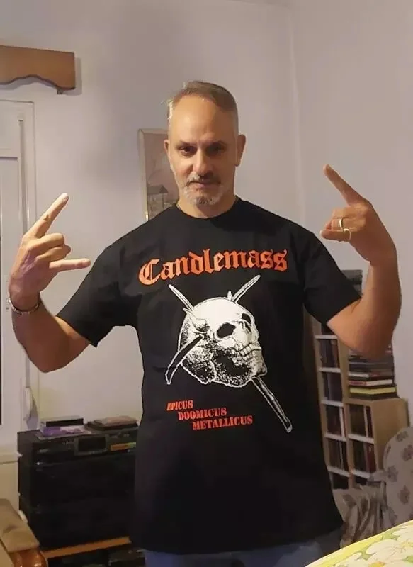 Candlemass Epicus Doomicus Metallicus Doom‑metal Band Double‑sided Graphic Short Sleeve Top Men Women Blade‑pierced