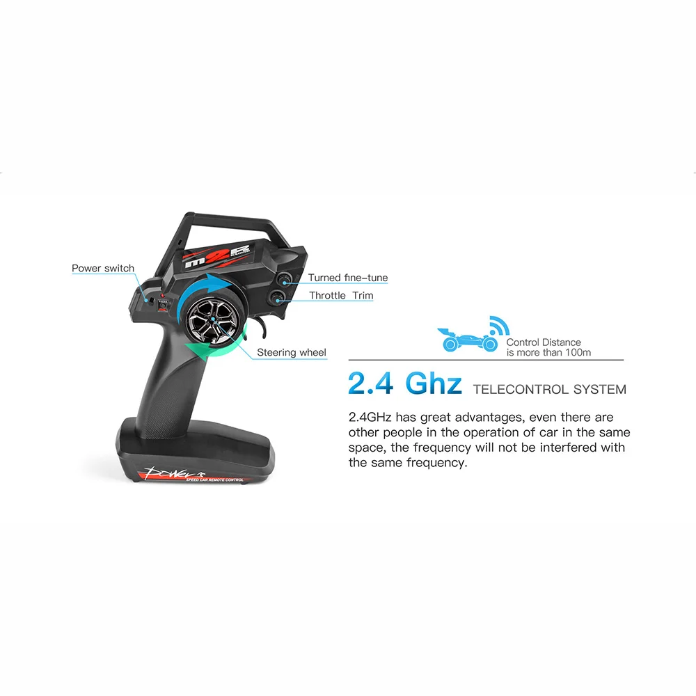 ABWE-2,4 Ghz Afstandsbediening Zender Voor Wltoys 144001 124019 124018 104001 RC Auto Onderdelen Accessoires