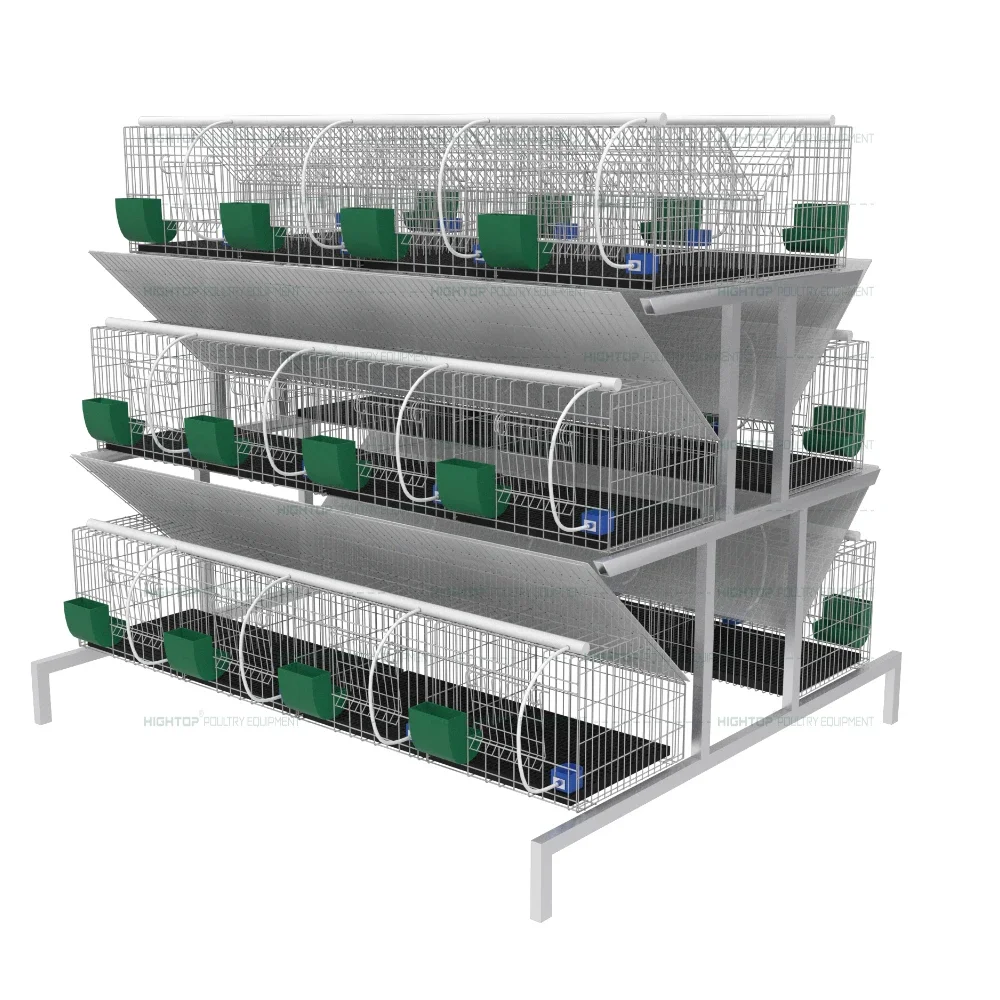 

China Supply 15-20 Years Life Time 3 Tier Rabbit Farming Breeding Cages