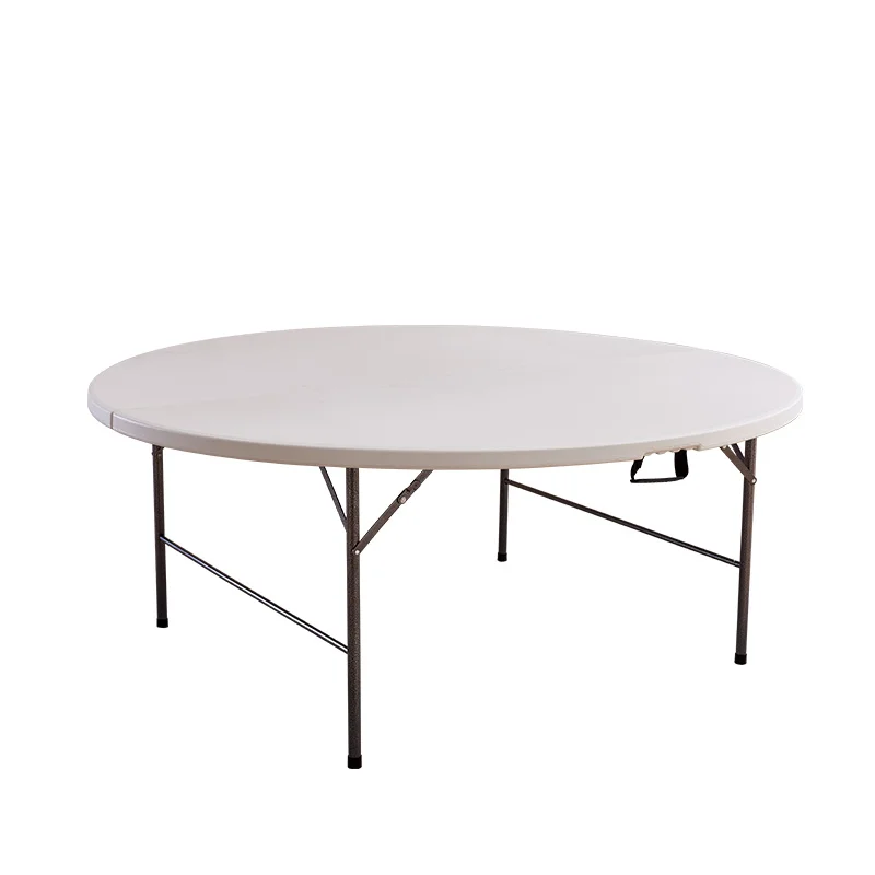 4ft  Cheap Outdoor picnic folding table With Metal Folding Legs portable Plastic round Folding Table And Chair for event