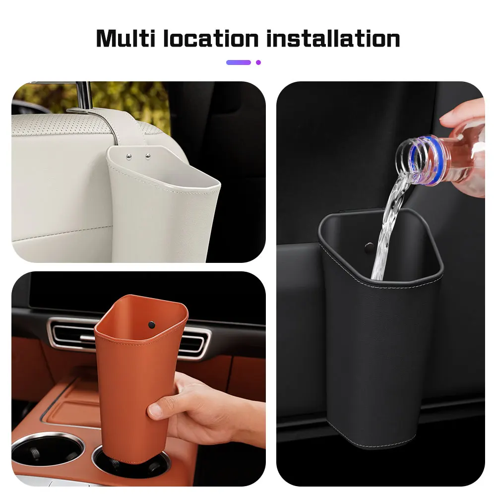 

Leather Car Door Storage Box For Porsche Panamera Macan 718 Taycan 911 Cayman Boxster 9ya Seat Back Cup holder Umbrella Bucket