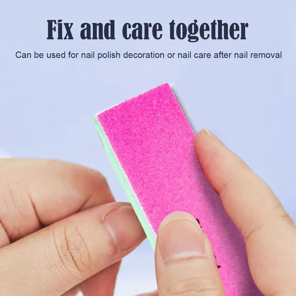 1PC Nail Buffer Block 4 Step Colorful Buffing Block Shine Polishing Nail File Manicure Sanding Tools Kit Grind Natural Nails