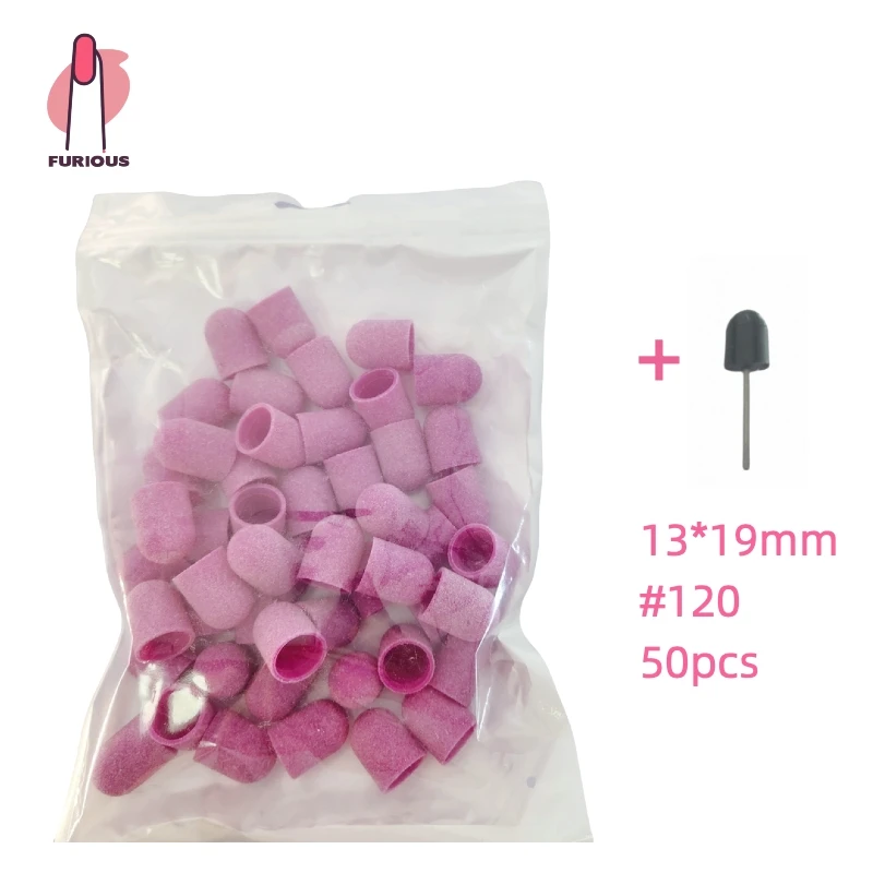 50 pçs tampas de lixamento de unhas para arquivo de pé removedor de calos manicure pedicure polimento de unhas rebarba uso em salão de beleza em casa roxo com um eixo