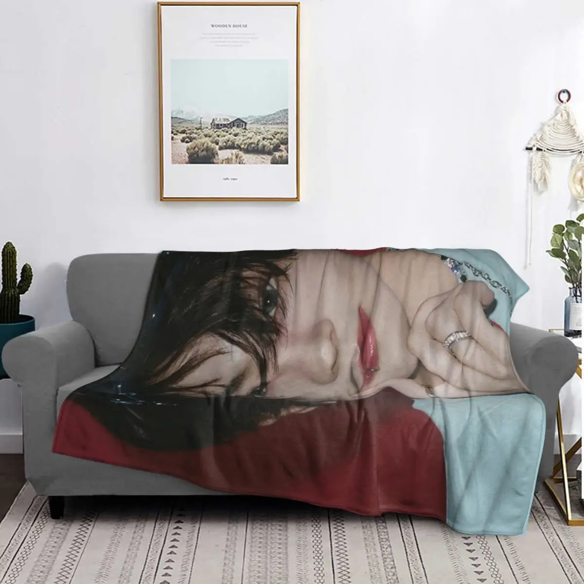

Jungwon En Kpop Blanket Soft Warm Flannel Throw Blanket Bedding for Bed Living room Picnic Travel Home Couch