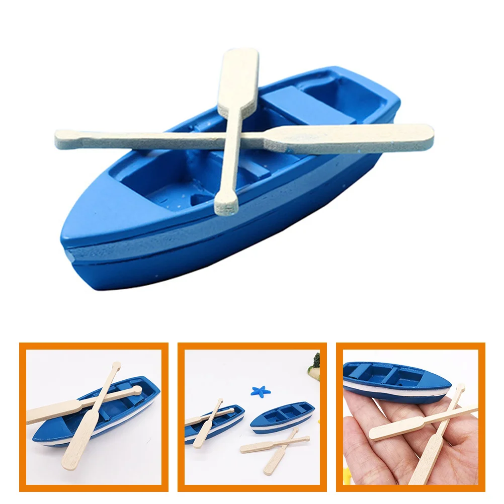 Modèle de Bateau Miniature en Résine, Mini Maison, Ornement de Plage, Décor Ménager, 7 Ensembles