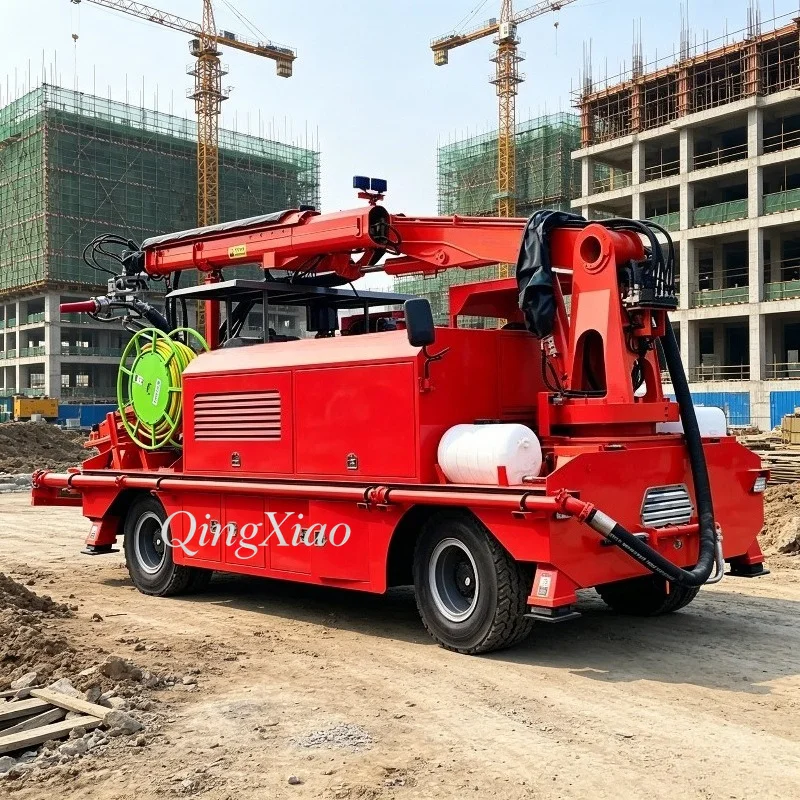 FOB Price High Efficiency Trailer Mounted Shotcrete Machine Heavy Duty Wet Concrete Spraying Pump Stable Uniform Spraying Output