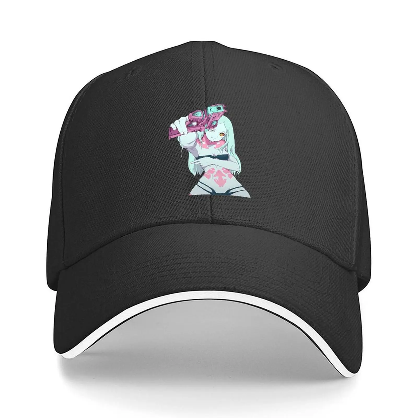 

Cyberpunk Edgerunners Rebecca sexy gun Baseball Cap Luxury man cap summer hat Hat Beach Cosplay Women Caps Men's