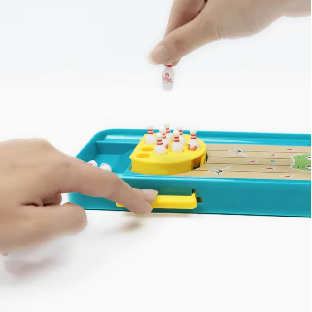 مجموعة ألعاب البولينج الضفدع الصغيرة، هدايا مضحكة للأطفال والكبار، مجموعة بولينج للأطفال للتطوير المبكر التعليمي